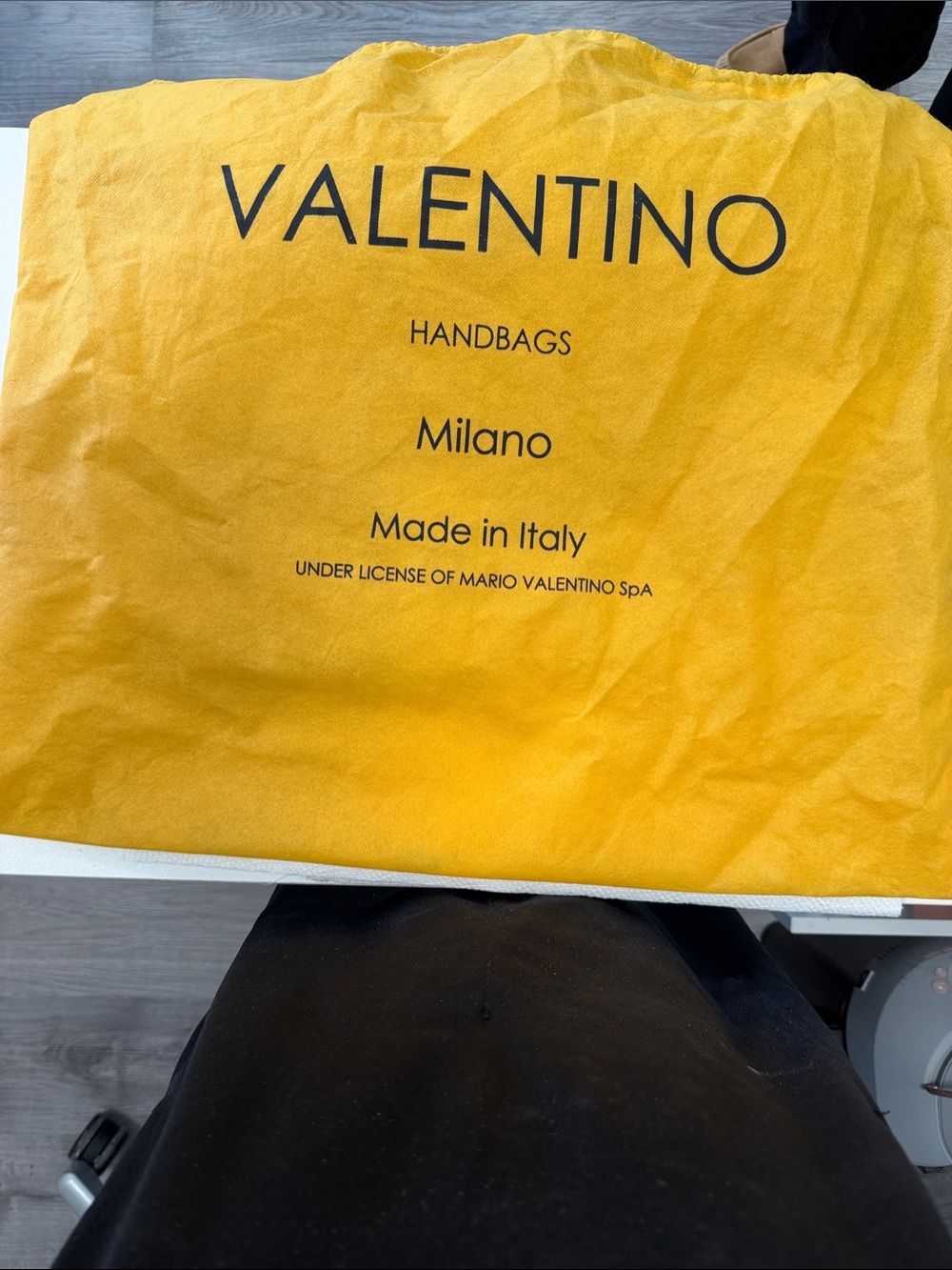 Valentino Yellow Shoulder Bag Dust Cover — Branded Milano Print
